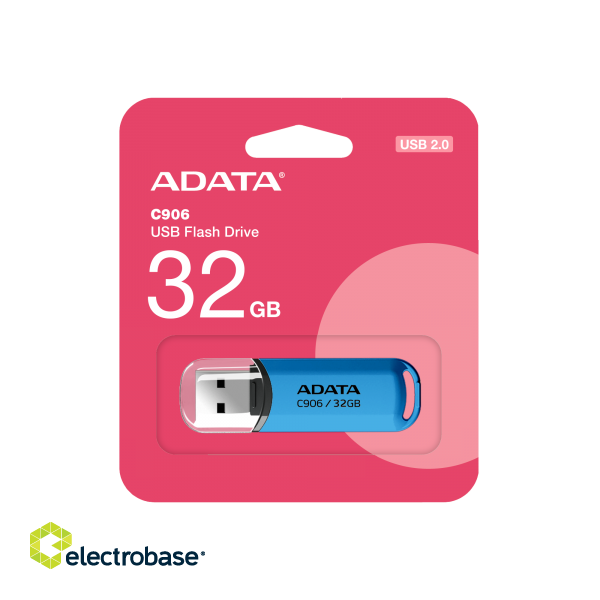 ADATA | USB Flash Drive | C906 | 32 GB | USB 2.0 | Blue image 2