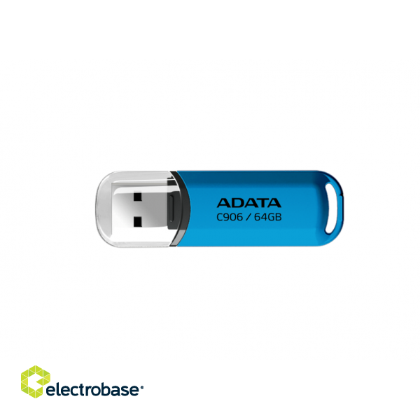ADATA | USB Flash Drive | C906 | 64 GB | USB 2.0 | Blue paveikslėlis 1