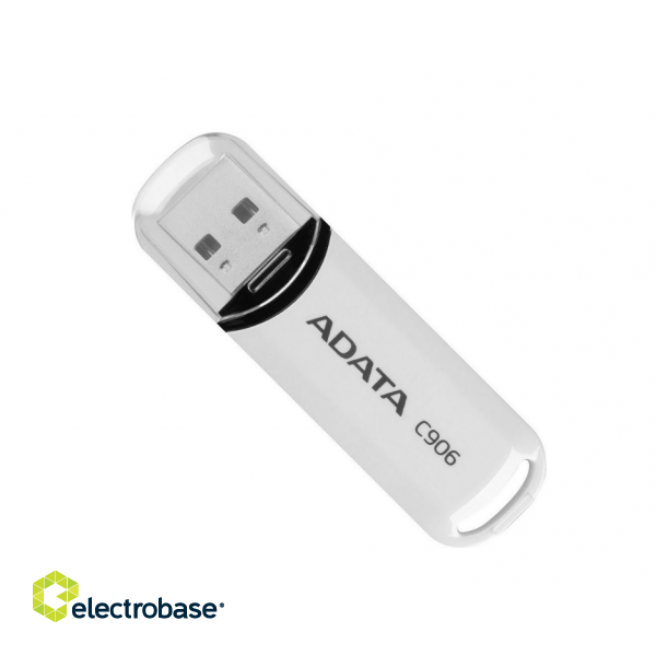 ADATA | USB Flash Drive | C906 | 64 GB | USB 2.0 | White paveikslėlis 1