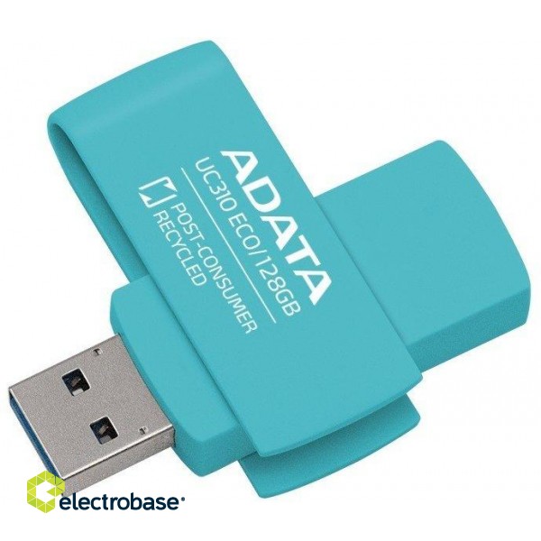 ADATA | USB Flash Drive | UC310 ECO | 128 GB | USB 3.2 Gen1 | Green image 2