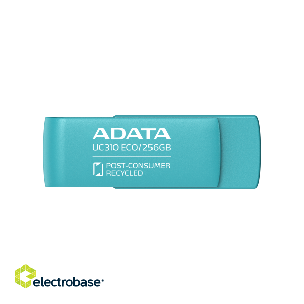 ADATA | USB Flash Drive | UC310 ECO | 256 GB | USB 3.2 Gen1 | Green image 1