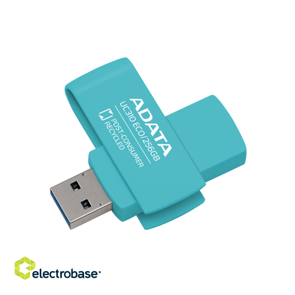 ADATA | USB Flash Drive | UC310 ECO | 256 GB | USB 3.2 Gen1 | Green image 2