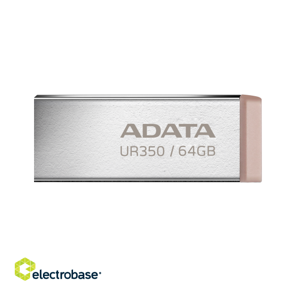 ADATA | USB Flash Drive | UR350 | 64 GB | USB 3.2 Gen1 | Brown image 1