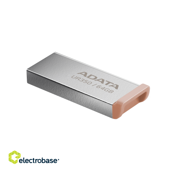 ADATA | USB Flash Drive | UR350 | 64 GB | USB 3.2 Gen1 | Brown image 2