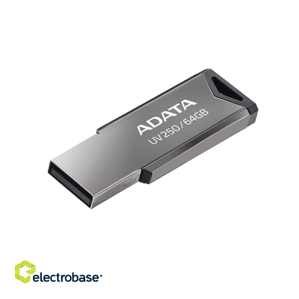 ADATA | USB Flash Drive | UV250 | 64 GB | USB 2.0 | Silver paveikslėlis 1