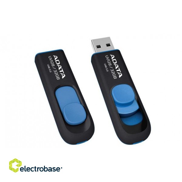 ADATA | UV128 | 128 GB | USB 3.0 | Black/Blue фото 5