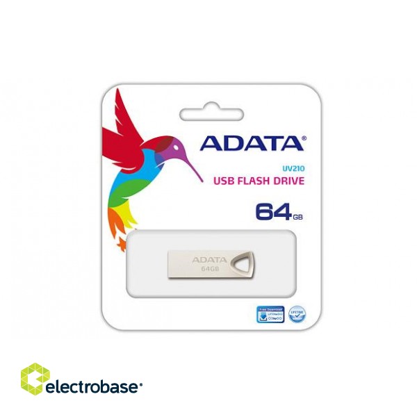 ADATA | UV210 | 64 GB | USB 2.0 | Silver image 4