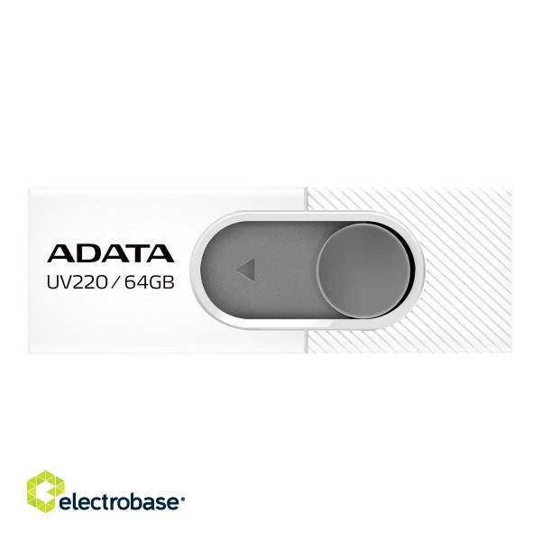 ADATA | UV220 | 64 GB | USB 2.0 | White/Gray