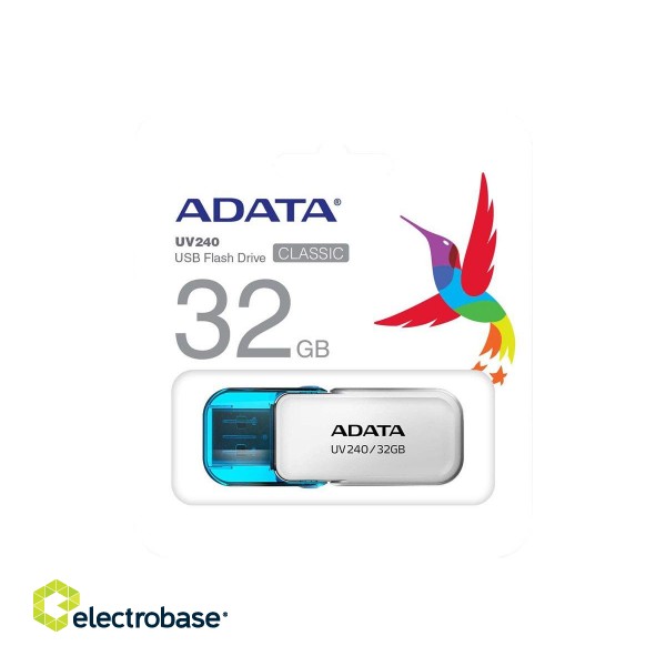 ADATA | UV240 | 32 GB | USB 2.0 | White paveikslėlis 3