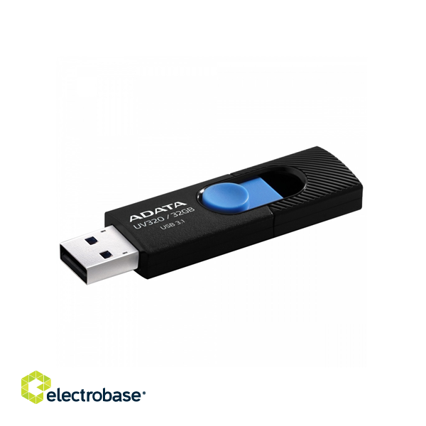 ADATA | UV320 | 32 GB | USB 3.1 | Black/Blue фото 1