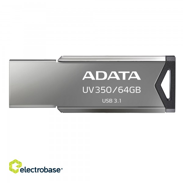 ADATA | UV350 | 64 GB | USB 3.1 | Silver paveikslėlis 1