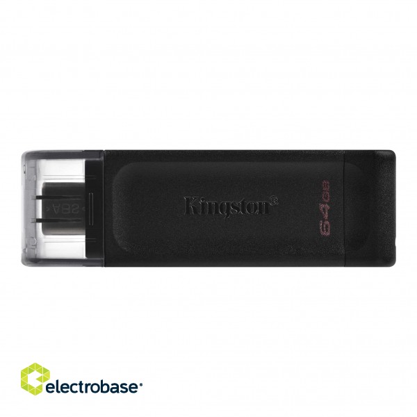Kingston | DataTraveler 70 | 64 GB | USB-C | Black image 1