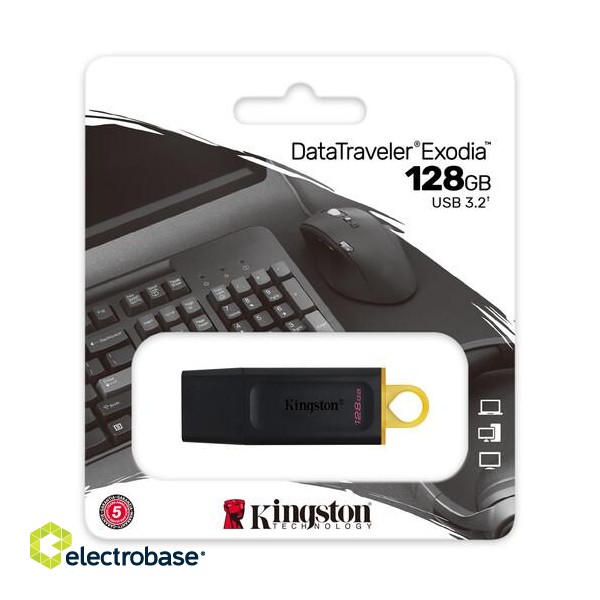 Kingston | DataTraveler Exodia | 128 GB | USB 3.2 | Black image 5