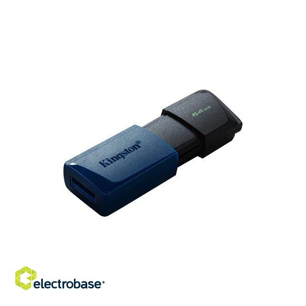 Kingston | USB 3.2 Flash Drive | DataTraveler Exodia M | 64 GB | USB 3.2 | Black/Blue image 3
