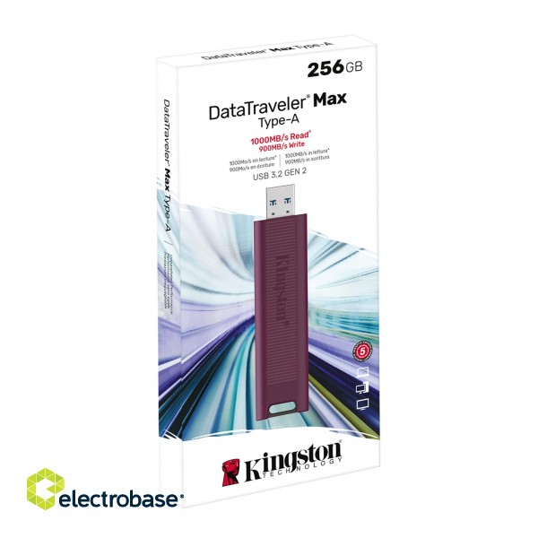 Kingston | USB 3.2 Flash Drive | DataTraveler MAX | 256 GB | USB 3.2 image 5