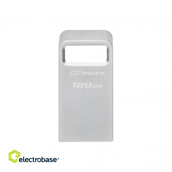 Kingston | USB 3.2 Flash Drive | DataTraveler micro | 128 GB | USB 3.2 | Silver image 1