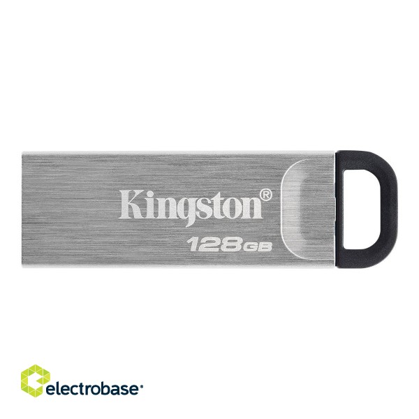 Kingston | USB Flash Drive | DataTraveler Kyson | 128 GB | USB 3.2 Gen 1 | Black/Grey image 2