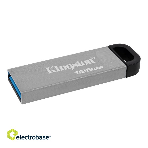 Kingston | USB Flash Drive | DataTraveler Kyson | 128 GB | USB 3.2 Gen 1 | Black/Grey image 4