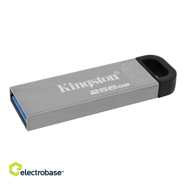 Kingston | USB Flash Drive | DataTraveler Kyson | 256 GB | Type-A USB 3.2 Gen 1 | Silver image 3