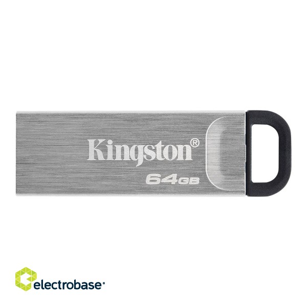 Kingston | USB Flash Drive | DataTraveler Kyson | 64 GB | USB 3.2 Gen 1 | Black/Grey image 2