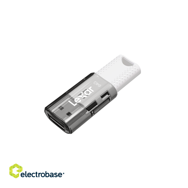 Lexar | Flash drive | JumpDrive S60 | 64 GB | USB 2.0 | Black/Teal image 4