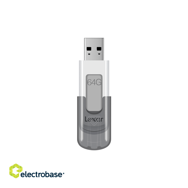 Lexar | Flash drive | JumpDrive V100 | 64 GB | USB 3.0 | Grey фото 3