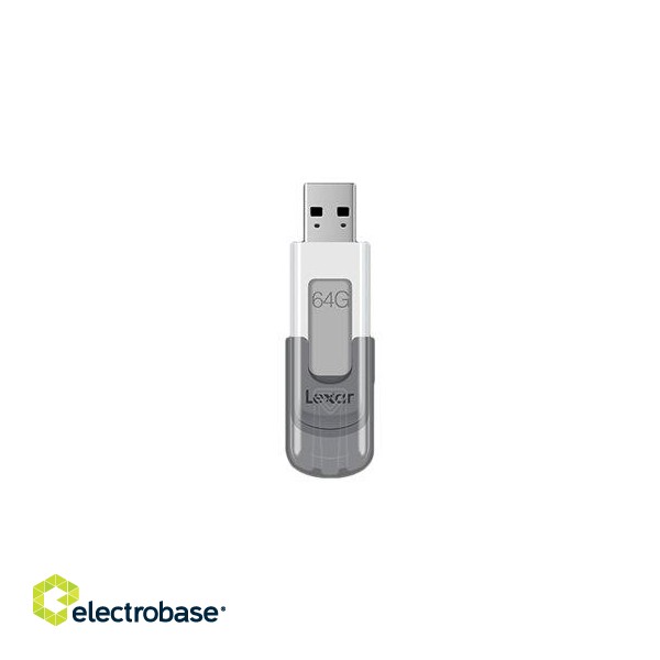 Lexar | Flash drive | JumpDrive V100 | 64 GB | USB 3.0 | Grey paveikslėlis 2