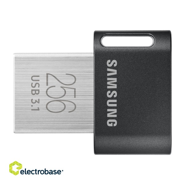 Samsung | FIT Plus | MUF-256AB/APC | 256 GB | USB 3.1 | Black/Silver фото 2