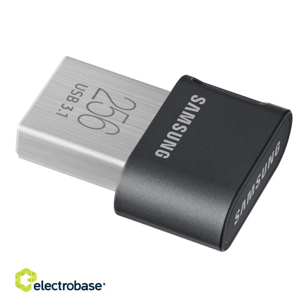 Samsung | FIT Plus | MUF-256AB/APC | 256 GB | USB 3.1 | Black/Silver фото 4