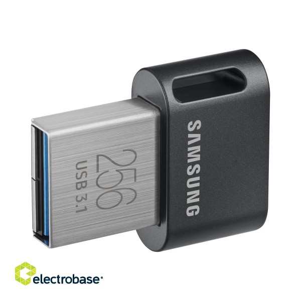 Samsung | FIT Plus | MUF-256AB/APC | 256 GB | USB 3.1 | Black/Silver фото 6