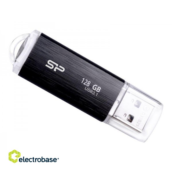 Silicon Power | USB 3.1 Flash Drive | Blaze B02 | 128 GB | USB 3.2 Gen 1/USB 3.1 Gen 1/USB 3.0/USB 2.0 | Black image 2