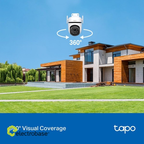 TP-LINK | Pan/Tilt Security Wi-Fi Camera | Tapo C520WS | Dome | 4 MP | 3.18 mm/F1.6 | IP66 | H.264 | MicroSD фото 3