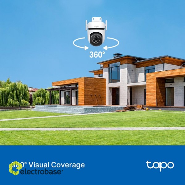 TP-LINK | Pan/Tilt Security Wi-Fi Camera | Tapo C520WS | Dome | 4 MP | 3.18 mm/F1.6 | IP66 | H.264 | MicroSD paveikslėlis 3