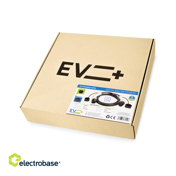 EV+ Charging Cable Type 2 to Type 2 16A 3 Phase 5m | EV+ | EV-CB-T2-16-3P-W | EV+ Charging Cable Type 2 to Type 2 16A 3 Phase | 5 m image 5