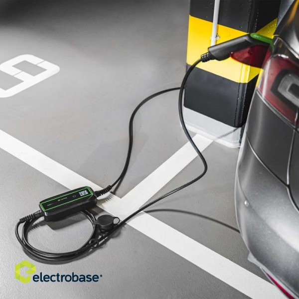 Green Cell | EV16 | GC EV PowerCable 3.6kW Schuko Type 2 mobile charger for charging electric cars and Plug-In hybrids | 3.6  kW | 10/16 A | 6.5 m | Black image 7