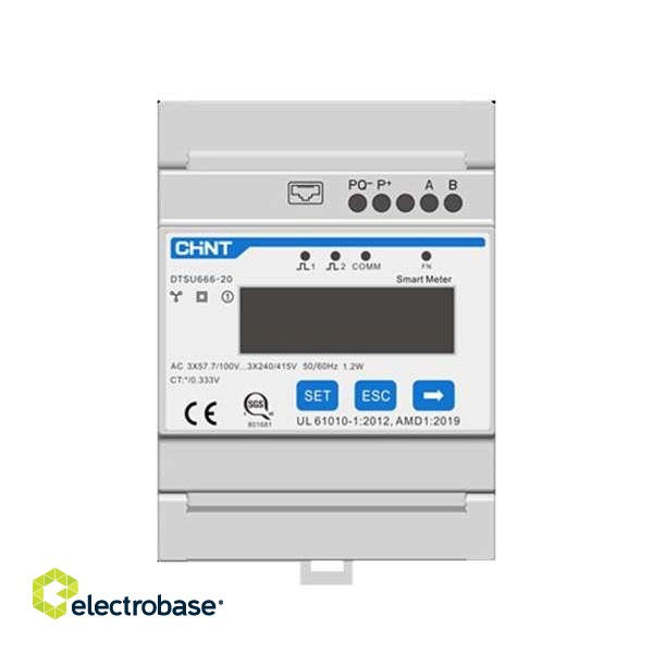 SUNGROW | Three Phase Smart Energy Meter 250A DTSU666-20 indirect measurement (needs CT‘s)