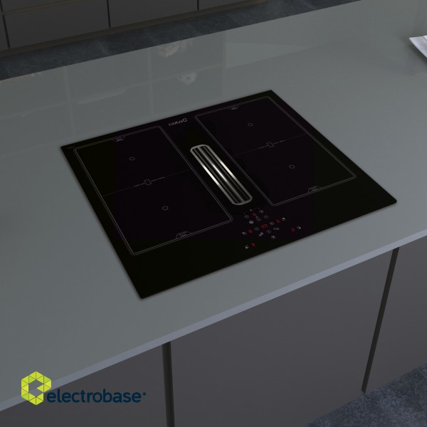 Black | Touch | 4 | CATA | AS 600 | Induction hob with built-in hood paveikslėlis 2