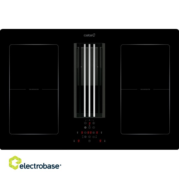 Black | Touch | 4 | CATA | IAS 770 | Induction hob with built-in hood paveikslėlis 1