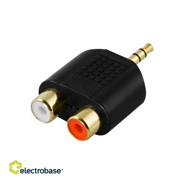Adapter DELTACO 3.5mm M - 2xRCA F / AA-25 image 1