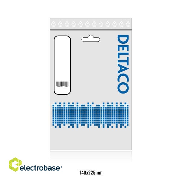 Cable DELTACO USB 2.0 cable Type A ha - Type A ho, 0.1m, black / USB2-101S image 2