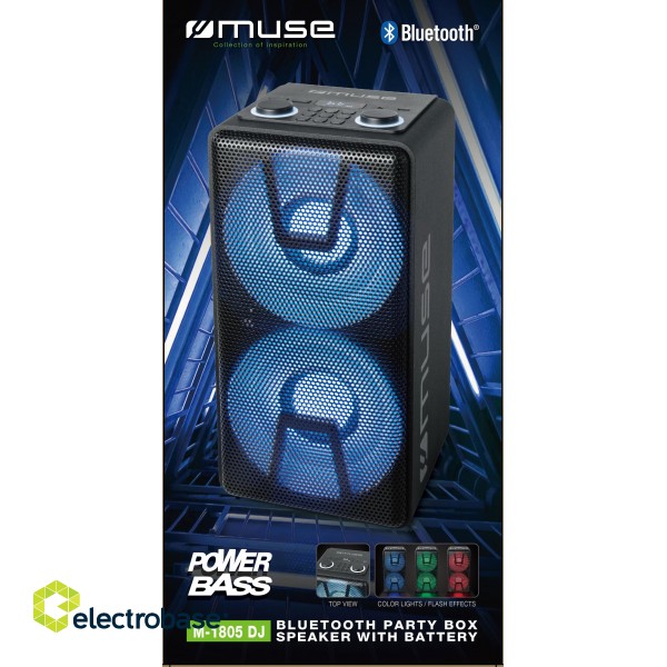 Party speaker MUSE portable, BT, USB Led, 150W / M-1805 DJ / 4500160