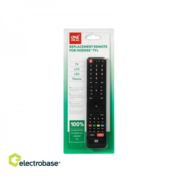 Hisense remote control replacement ONE FOR ALL / URC1916 image 2