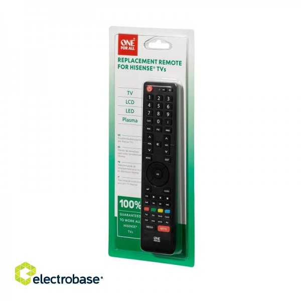 Hisense remote control replacement ONE FOR ALL / URC1916 фото 3