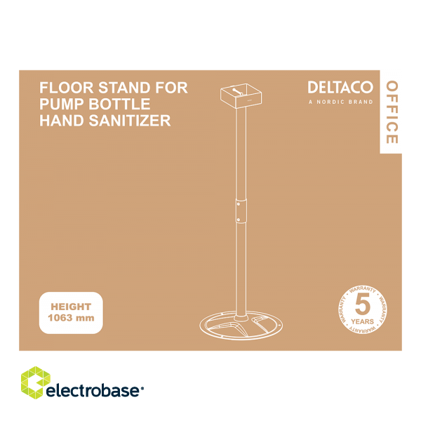 Floor stand for pump bottle hand sanitizer DELTACO OFFICE / DELO-0611 image 3