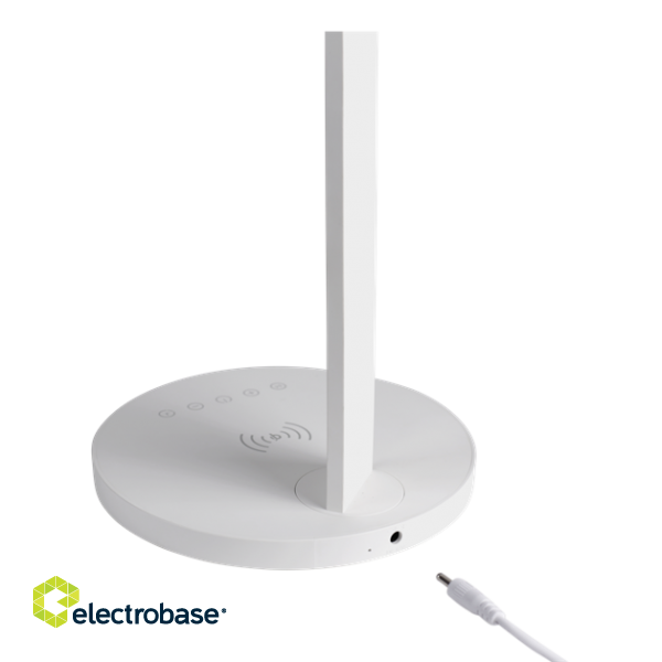 Desk lamp DELTACO OFFICE LED with wireless fast charging, timer function, 400lm white / DELO-0401 image 5