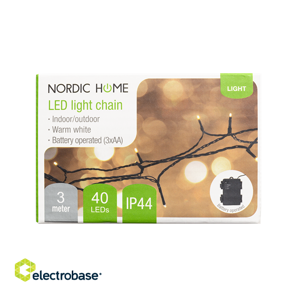 NORDIC HOME LED light loop with timer function, indoor / outdoor use, 3 m  LGT-105 image 6
