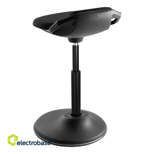 Height-adjustable standing chair DELTACO OFFICE turn, rotate and tilt, 360 &deg;, black / DELO-0303 image 6