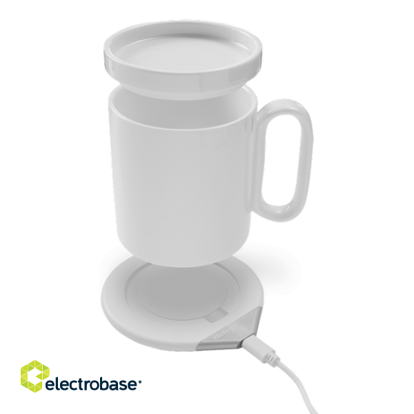 GADGETMONSTER Smart Mug, Keeps the drink in the mug 55 degrees warm or charges your Qi-compatible smartphone directly on the plate! GDM-1003 image 1