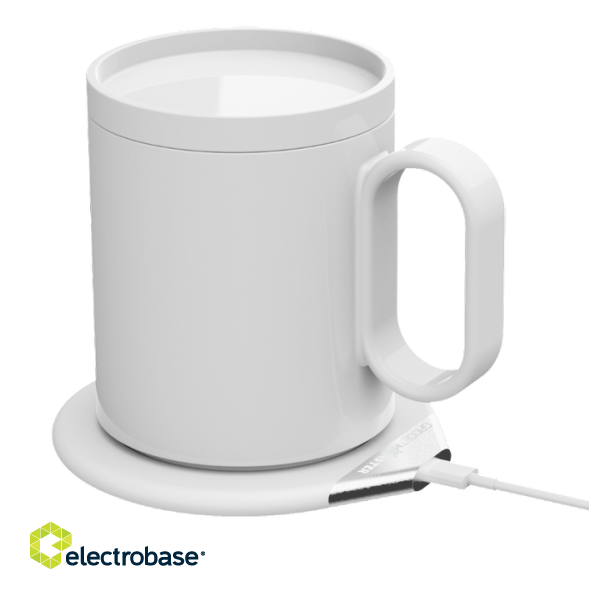 GADGETMONSTER Smart Mug, Keeps the drink in the mug 55 degrees warm or charges your Qi-compatible smartphone directly on the plate! GDM-1003 image 2