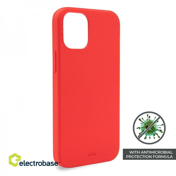 Anti-microbial cover PURO for iPhone 12 / PRO, Apple magsafe compatible, red / IPC1261ICONRED image 1